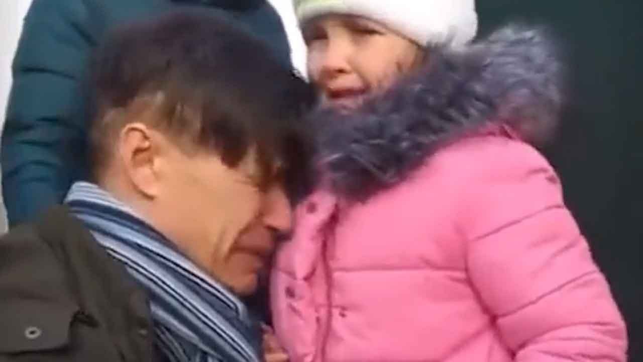 Ukrainian Father Crying Video
